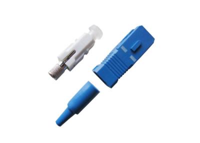 China SC Simplex Fiber Optic Connector with 2.5mm Ferrule , Polished / Unpolished Type for sale