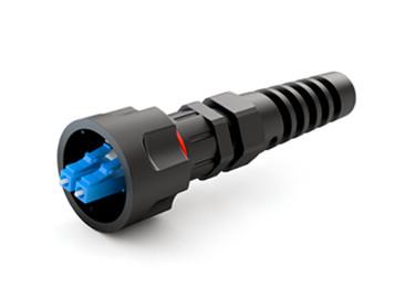 China APC ODLC duplex Fiber Optic Connector with UPC Polishing / Black Boot for sale