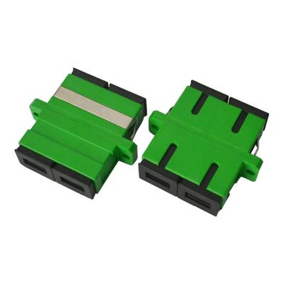 China Green Singlemode SC APC fiber optic cable adapter for LAN , Low Insertion Loss for sale