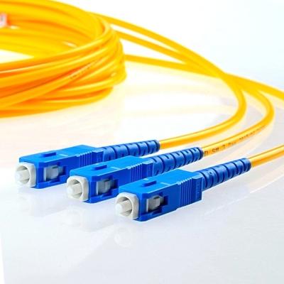 China Yellow G652D G655 Sc Sc Patch Cord Fiber Optic Jumper For Communication for sale