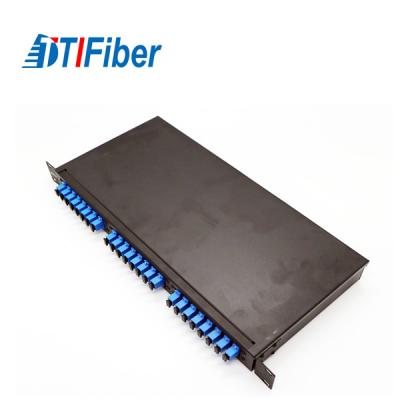 China Los 24 paneles de remiendo portuarios de la fibra óptica de ODF caja terminal de la fibra óptica de 19 pulgadas en venta