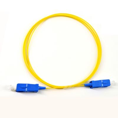 China Sc Sc Single Mode Fiber Patch Cord 2.0mm 3.0mm Simplex Fiber Optic Patch Cable for sale