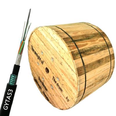 China Single Mode GYTA53 Armored Fiber Optic Cable For FTTH OUTDOOR for sale