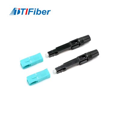 China Fiber Optic OM3 SC UPC Fast Connector FTTH Field Quick Assembly for sale