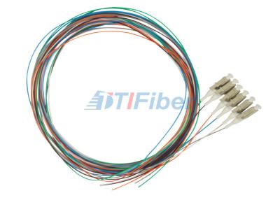 China Splicing LC Multimode Fiber Optical Pigtail , 0.9mm 12 colors Fiber Cable for sale