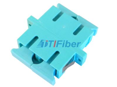 China Aqua OM3 Simplex / Duplex Fiber Optic Adapter for Telecomunication Network for sale