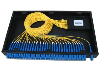 China Caja terminal óptica montada estante de la fibra de la caja del divisor del PLC de 19 pulgadas en venta