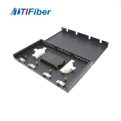 China FTTH 12 - 24 Core Fixed Type Rack Mount Fiber Optic Patch Panel for sale