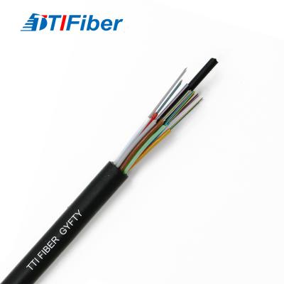 China Outdoor GYFTY 12 24 48 96 Core G652D Fiber Optical Cable With FRP Strength Member for sale