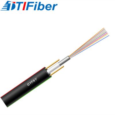 China 12 Core Strength Member FRP GYFXY G652D Fiber Cable for sale
