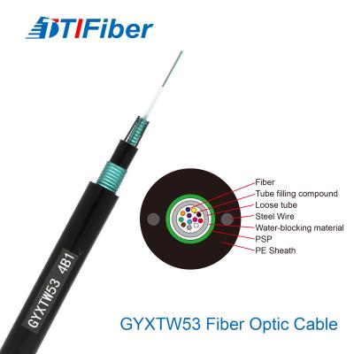 China GYXTW53 G652D SM 24 48 Core Armoured Fiber Cable for sale