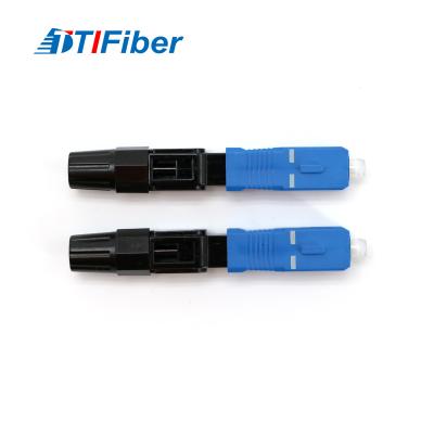 China Conector rápido rápido del SC UPC del conector de la fibra óptica para la terminación del campo del cable de descenso de FTTH en venta