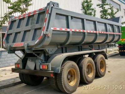 China Multi Sized carga Trail Trailer Utility Dump Para Rock Base solo superficial de asfalto, Trailers caminhão de lixo à venda