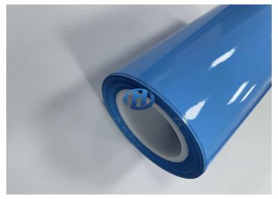 China filme curado UV azul do revestimento de Silcone do filme de polietileno do alto densidade de 80 μm, nenhuma transferência do silicone, nenhuns resíduos à venda