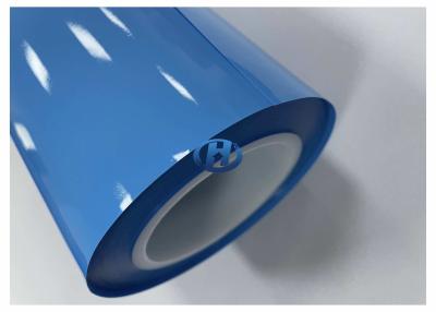 China 35 μm Low Density Polyethylene Film Blue Silicone Coating PE Film for Tape application for sale