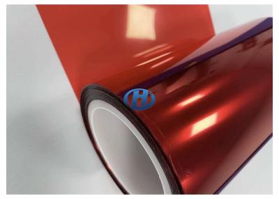 China 50 μm Rode PET Silica Gel Coating Film Gebruikt als beschermende film voor metaal, plastic glas, enz. Te koop