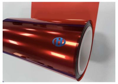 China 20 μm Red PET Single Side Acrylic Adhesive Film used as Protective and Waste Discharge Films in 3C industries for sale
