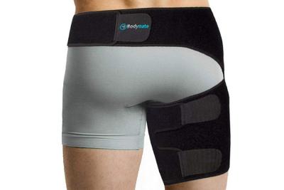 China Upper Thigh Support Brace Sleeve , Thigh Compression Wrap For Running Hamstring Injury for sale