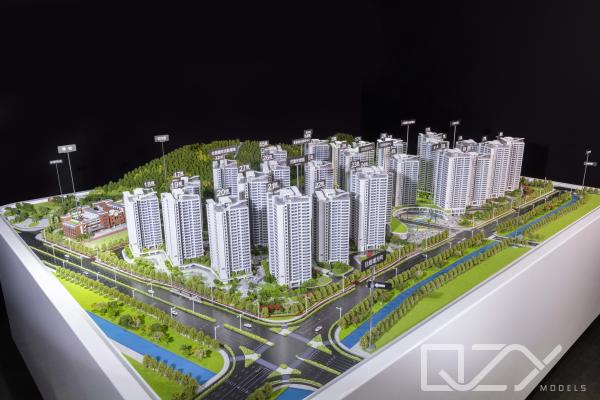 Quality 1:300 Scale Residencial Model 3D Printing Materials Macao-New Neighbourhood Achitect Models Project for sale