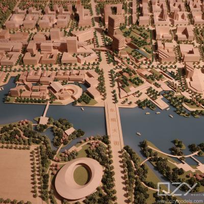 China Modelo de escala de madera arquitectónica Aecom 1:1000 Beijing Jinzhan Planificación urbana en venta