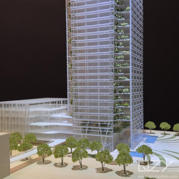 Quality Aedas 3D Architectural Site Model Skyscrapercity 1:300 OEM for sale