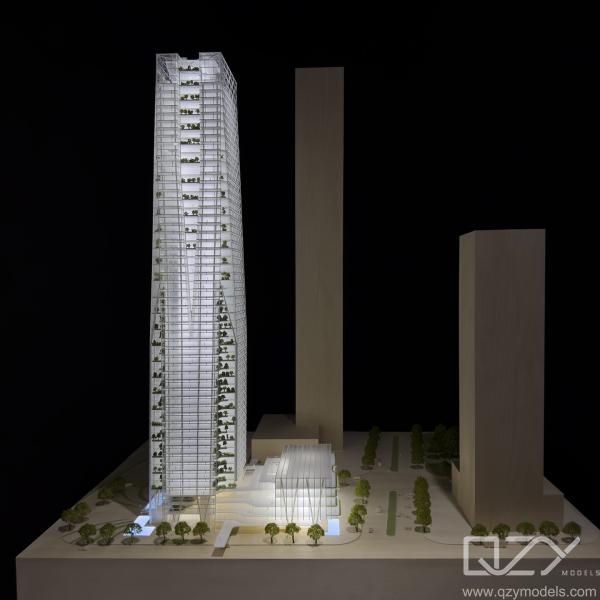 Quality Aedas 3D Architectural Site Model Skyscrapercity 1:300 OEM for sale