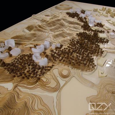 China Conceptual Architectural Section Model CABR 1:1500 The Chinese University Of Hongkong Shenzhen Campus for sale