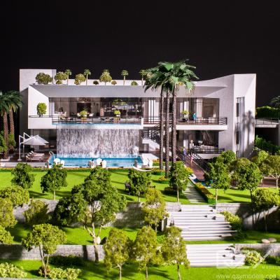 China DAR GLOBAL Monochrome Architecture Structural Model 1:50 Saudi Arabia Versace Villa for sale