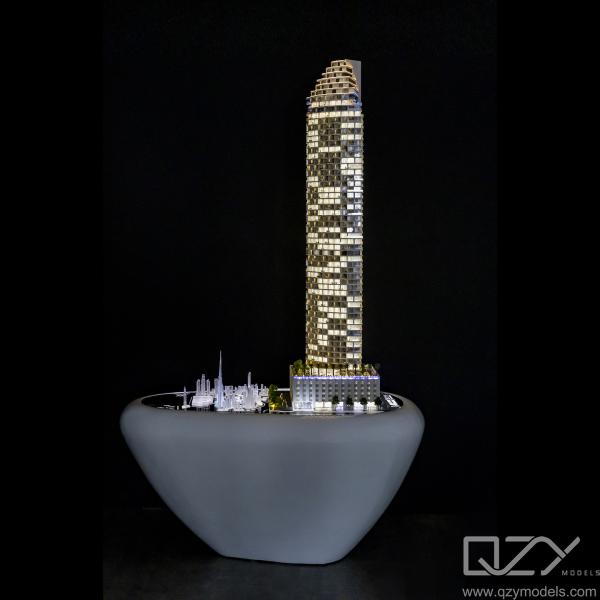 Quality Scale Architectural Concept Model Famous Buildings Dubai W Residences DARGLOBAL 1:125 for sale