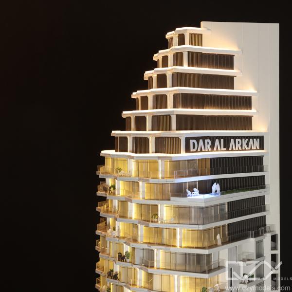 Quality Scale Architectural Concept Model Famous Buildings Dubai W Residences DARGLOBAL for sale