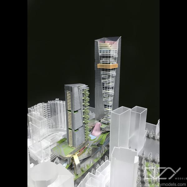 Quality Construction Urban Model Architecture 1/500 Guiyang Hengfeng Pesestrian Street for sale