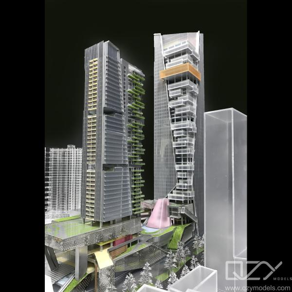 Quality Construction Urban Model Architecture 1:500 Guiyang Hengfeng Pesestrian Street for sale