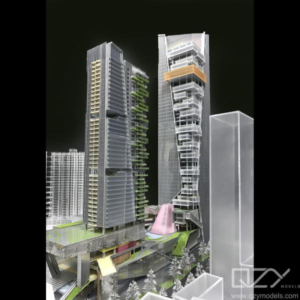 Quality Construction Urban Model Architecture 1/500 Guiyang Hengfeng Pesestrian Street for sale