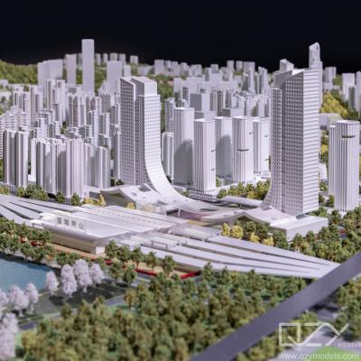 China White Architectural Maquette Pingshan Urban Planning Model GZPI 1:3000 for sale