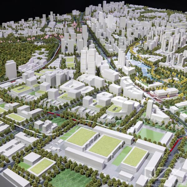 Quality White Architectural Maquette Pingshan Urban Planning Model GZPI 1:3000 for sale