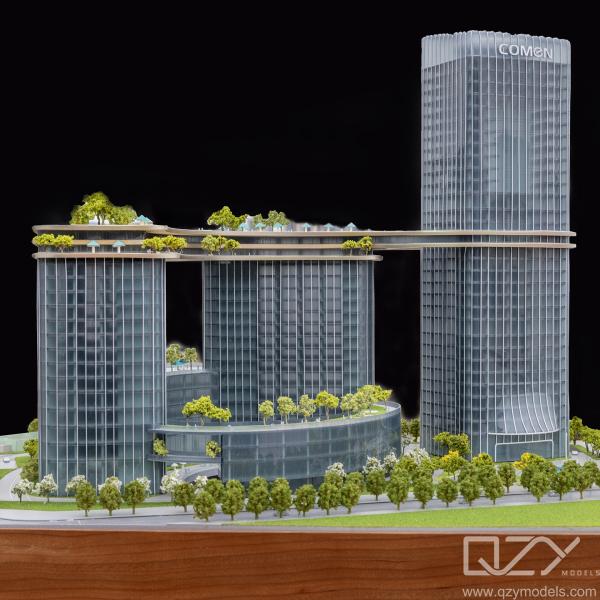 Quality HSA 1:500 Plexiglass Architectural Maquette Model Comen Medical Headquaters for sale