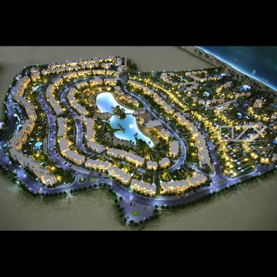 China Edifícios de aldeias famosas CNC Arquitetura Modelo Egito 1:500 Baía Branca à venda