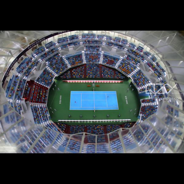 Quality ODM Miniature Architectural Stadium Model Making 1/75 Tennis Center for sale