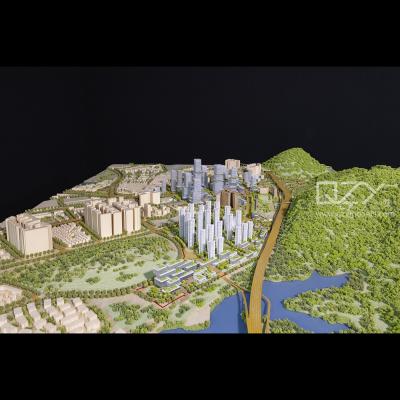 China HUAYI Arquitetura Mockup Modelo Planejamento Urbano Modelo 1:1500 Shenzhen Meilin à venda
