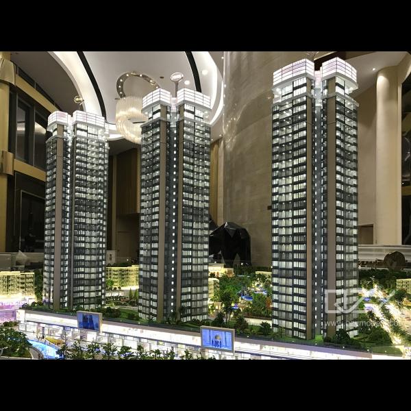 Quality CNC Architectural Model Lighting 1:100 Kingkey Group for sale