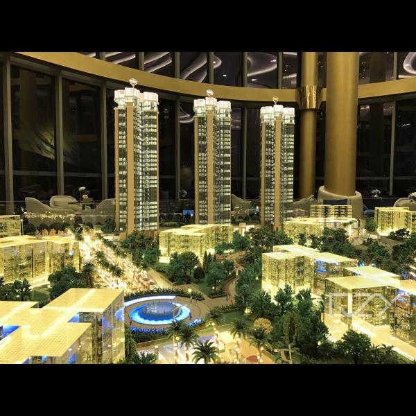 Quality CNC Architectural Model Lighting 1:100 Kingkey Group for sale