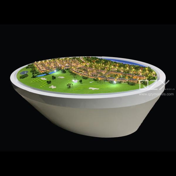 Quality 1/450 Landscape Architecture Model Making Villa Community Elliptical base for sale