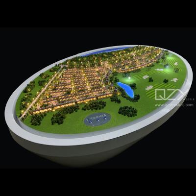 China 1471 Modelo de Arquitetura Paisagística Construção de Vila Comunidade Base elíptica à venda