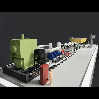 China SGS ROHS Production Line Model Architecture Scale Model 1:30 Liquid Cooling And Recycling for sale