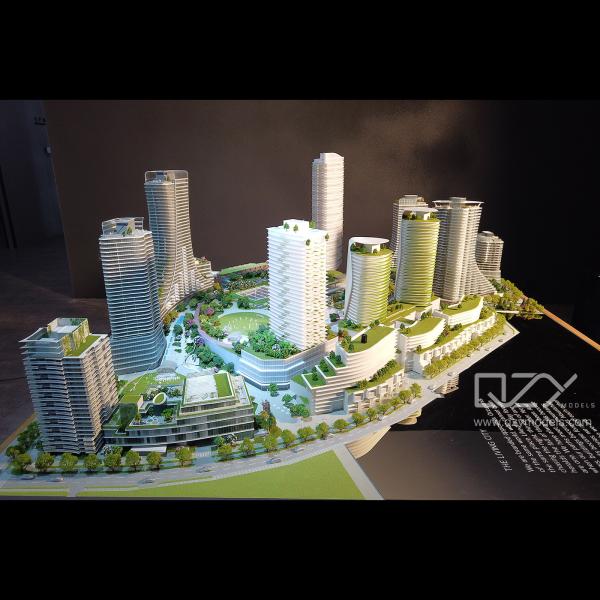 Quality Laser Cut Architectural Landscape Model 1:300 Vancouver Oakridge West Bank for sale