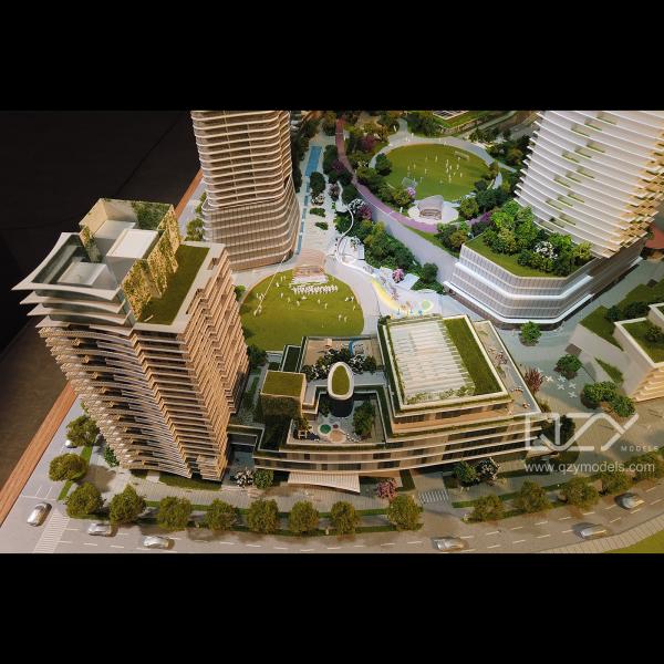 Quality Laser Cut Architectural Landscape Model 1:300 Vancouver Oakridge West Bank for sale