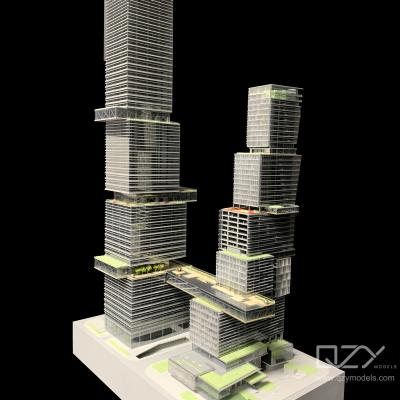 중국 경쟁 작업 모델 - NBBJ -1:500 Vanke 프로젝트 타워 모델에 의해 설계 판매용