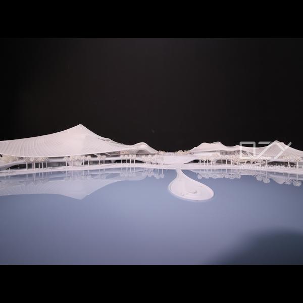 Quality MAD Architecture Designed Foshan Nanhai Art Center 1/300 Display Model Water for sale