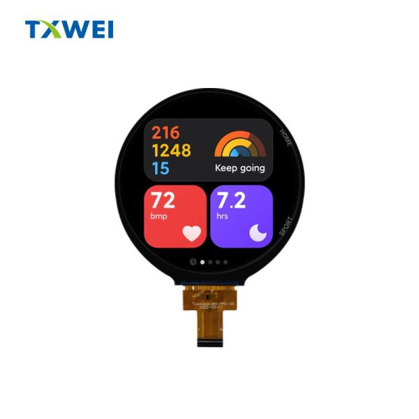 Quality 4.0 Inch Round Tft Display Full Color Circle MIPI Tft Interface TFT LCD Display 450cd/M2 for sale