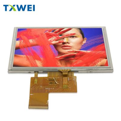 China High Brightness 550nits IPS LCD Panel 800x480 5 inch TFT LCD Display à venda